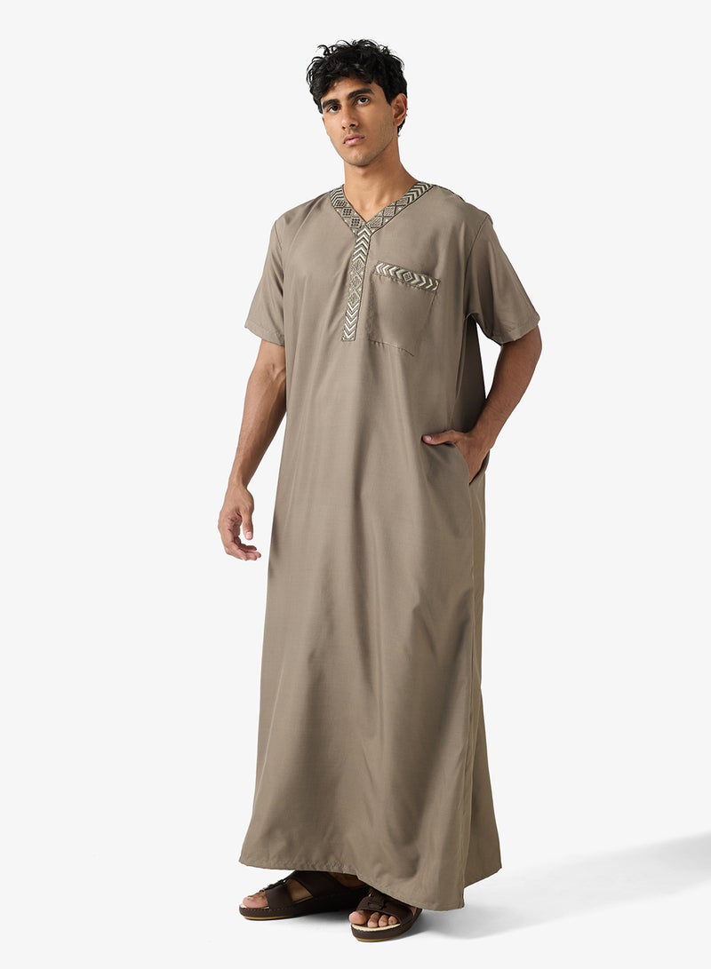 روبرت وود ثوب كلاسيكي بياقة على شكل حرف - Image 1